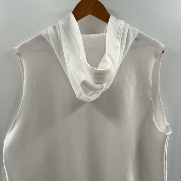 NWT Calvin Klein Performance Hooded Logo Sweatshirt Mini Dress White Pockets 2X - Picture 9 of 14